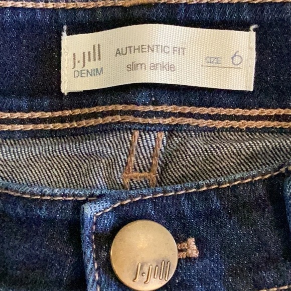 J Jill Authentic Fit Slim Ankle Denim blue Jeans, women’s size 6 - Picture 5 of 16